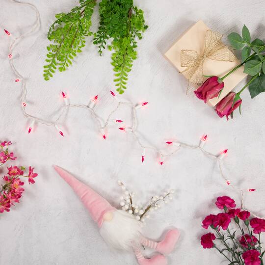 50ct. Mini Christmas String Lights with White Wire